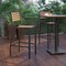 Flash Furniture All-Weather Patio Bar Stool with Faux Teak Slats XU-DG-HW6036B-GG - alternate 3